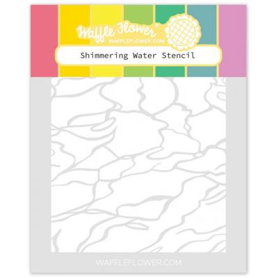 Waffle Flower Stencil - Shimmering Water